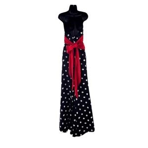 Jovani NWT Strapless Polka Dot Red Bow Formal Dress Size 0